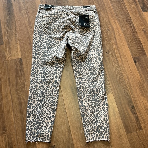 🆕 Kut From The Kloth Donna Leopard Print Ankle Skinny Jean - Picture 6 of 8